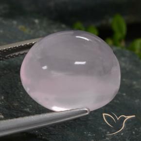 Quartzo Rosa Rosa bem claro Natural 16.96ct, oval, Translúcido