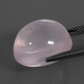Quartzo rosa rosa natural 19,38ct, corte oval, transparente