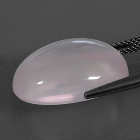 Quartzo rosa rosa natural 17,53ct, corte oval, transparente