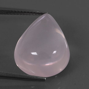 Quartzo rosa rosa natural 15,41ct, formato de pêra, transparente