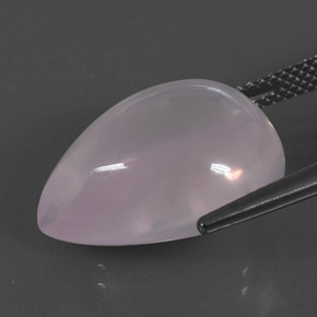 Quartzo rosa rosa natural 15,41ct, formato de pêra, transparente