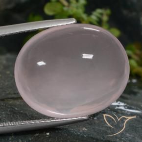 Quartzo Rosa Rosa bem claro Natural 19.36ct, oval, Translúcido