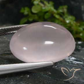 Quartzo Rosa Rosa bem claro Natural 19.36ct, oval, Translúcido