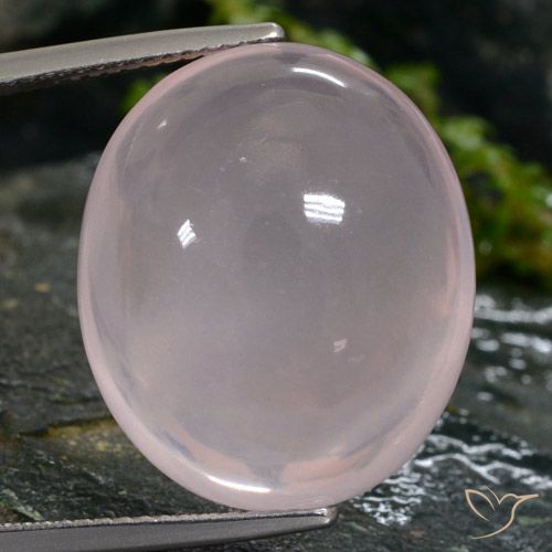 26.44ct Natural Rosa Claro Rosa Quartzo Rosa, oval, Translúcido