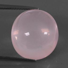 Quartzo rosa rosa natural 17,96ct, corte oval, transparente
