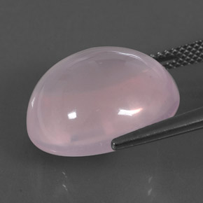Quartzo rosa rosa natural 17,96ct, corte oval, transparente