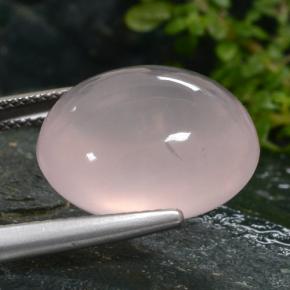 Quartzo rosa rosa natural 14,67ct, corte oval, translúcido