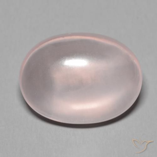 Quartzo rosa rosa natural 15,20ct, corte oval, translúcido