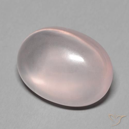 Quartzo rosa rosa natural 15,20ct, corte oval, translúcido