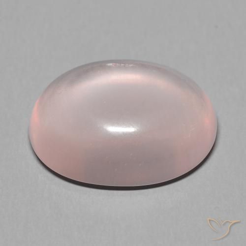 Quartzo rosa rosa natural 15,20ct, corte oval, translúcido
