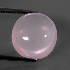 Quartzo rosa rosa natural 15,13ct, corte oval, transparente