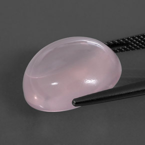 Quartzo rosa rosa natural 15,13ct, corte oval, transparente