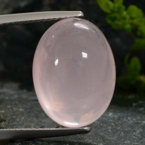 Quartzo rosa rosa natural 15,31ct, corte oval, translúcido
