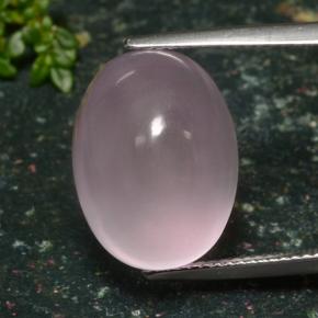 Quartzo rosa rosa natural 16,47ct, corte oval, translúcido