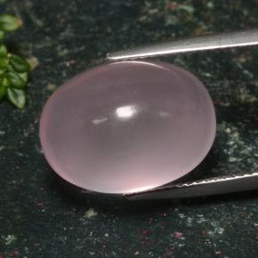 Quartzo rosa rosa natural 16,47ct, corte oval, translúcido