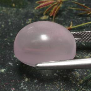 Quartzo rosa rosa natural 15,87ct, corte oval, translúcido