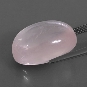 Quartzo rosa rosa natural 12,90ct, transparente, transparente/translúcido