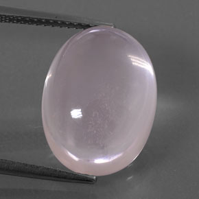 Quartzo rosa rosa natural 12,86ct, corte oval, transparente