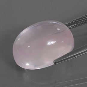Quartzo rosa rosa natural 12,86ct, corte oval, transparente