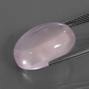 Quartzo rosa rosa natural 9,98ct, corte oval, transparente