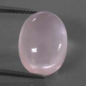 Quartzo rosa rosa natural 12,72ct, corte oval, transparente