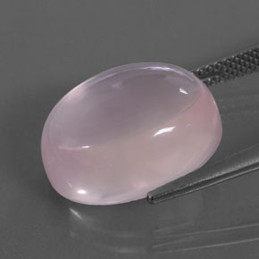 Quartzo rosa rosa natural 12,72ct, corte oval, transparente