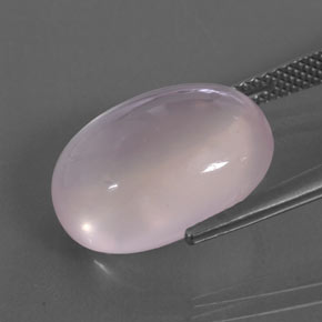 Quartzo Rosa Rosa Natural 10.59ct, Corte Oval, Transparente