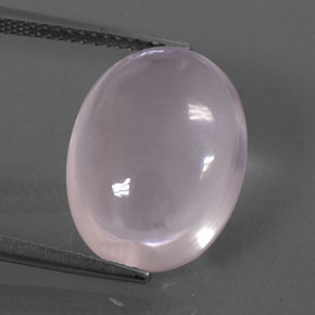 Quartzo rosa rosa natural 10,77ct, corte oval, transparente