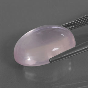 Quartzo rosa rosa natural 10,77ct, corte oval, transparente