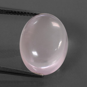 Quartzo rosa rosa natural 10,39ct, corte oval, transparente