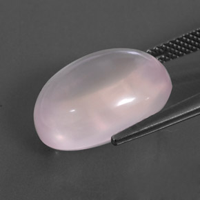 Quartzo rosa rosa natural 10,39ct, corte oval, transparente