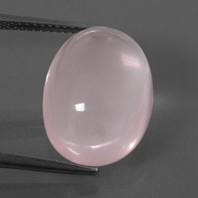 Quartzo rosa rosa natural 12,63ct, corte oval, transparente