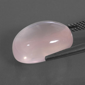 Quartzo rosa rosa natural 12,63ct, corte oval, transparente