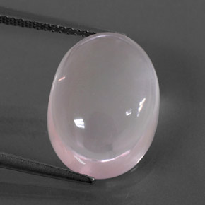 Quartzo Rosa Rosa bem claro Natural 12.08ct, Corte Oval, Transparente