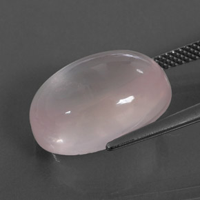 Quartzo rosa rosa natural 11,47ct, corte oval, transparente