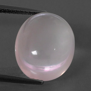 Quartzo rosa rosa natural 8,63ct, corte oval, transparente
