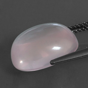 Quartzo rosa rosa natural 8,63ct, corte oval, transparente