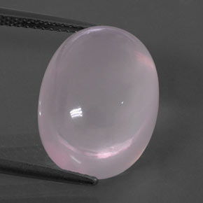 Quartzo rosa rosa natural 11,87ct, corte oval, transparente