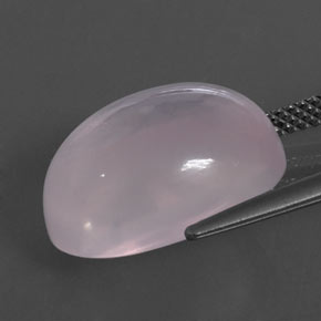 Quartzo rosa rosa natural 11,87ct, corte oval, transparente