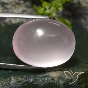 Quartzo Rosa Rosa Claro Rosa Natural 26.89ct, oval, Transparente