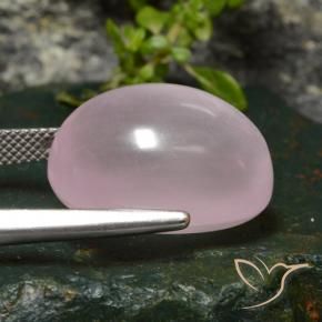 Quartzo Rosa Rosa Claro Rosa Natural 26.89ct, oval, Transparente