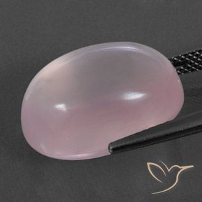 Quartzo Rosa Luz rosa Natural 18.41ct, oval, Transparente