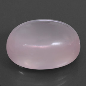 Quartzo rosa rosa natural 23,63ct, corte oval, transparente