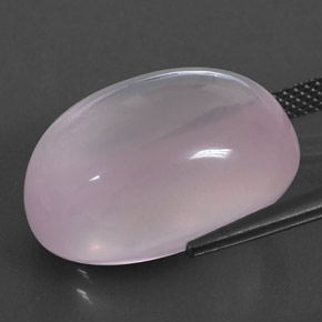 Quartzo rosa rosa natural 23,63ct, corte oval, transparente