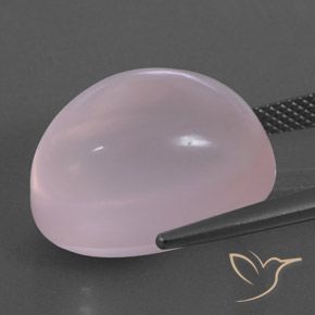 Quartzo Rosa Rosa chiclete Natural 22.11ct, oval, Transparente/Translúcido