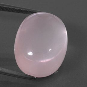 Quartzo rosa rosa natural 25,16ct, corte oval, transparente