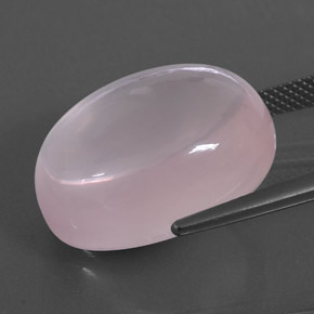 Quartzo rosa rosa natural 25,16ct, corte oval, transparente