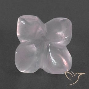 9.66ct Natural Rosa bem claro Quartzo Rosa, Flor cortada, Transparente/Translúcido