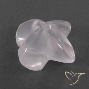 Quartzo Rosa Rosa bem claro Natural 9.66ct, Flor cortada, Transparente/Translúcido