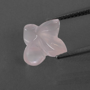 Quartzo rosa rosa natural 3,83ct, transparente, transparente/translúcido